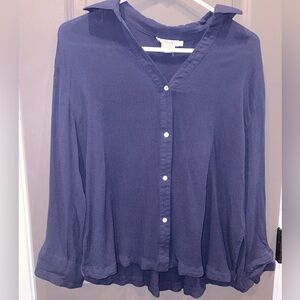 Chico's Blue Button-Down Shirt size Small